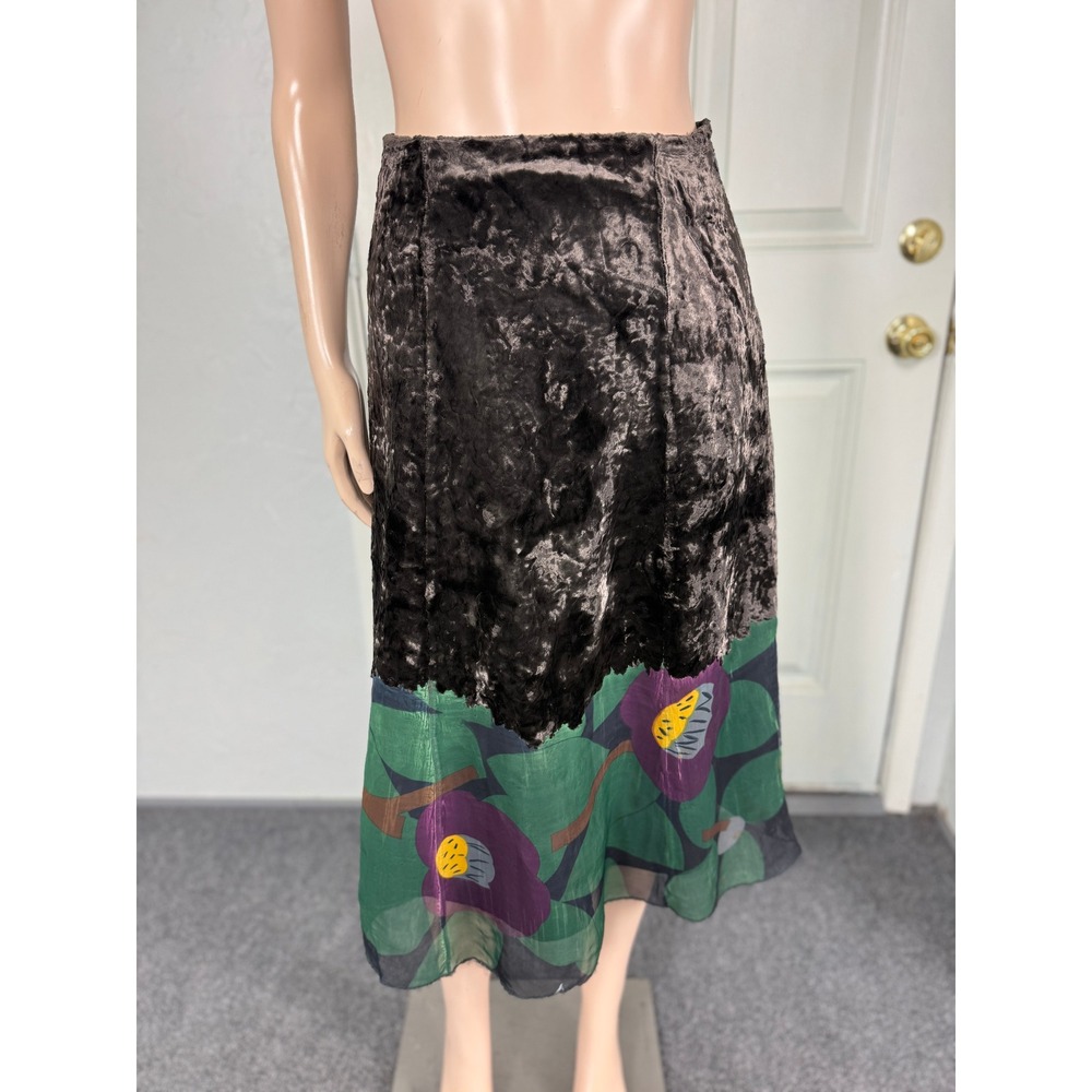 Vintage Y2K Yoshiki Hishinuma Women's Skirt 1 A-line Velvet Japan Designer S3-30